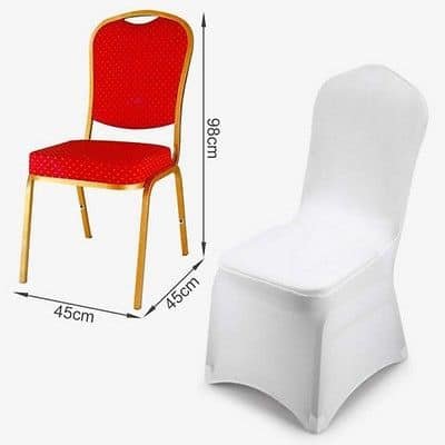 Balti krēslu pārvalki, elastīgi (pieejami arī melni)